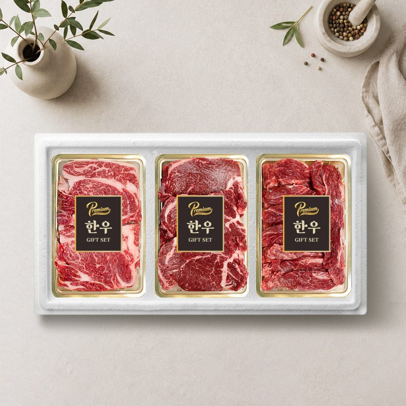 🥩 1++ 한우 로스구이세트 800g (등심·채끝·특수부위)