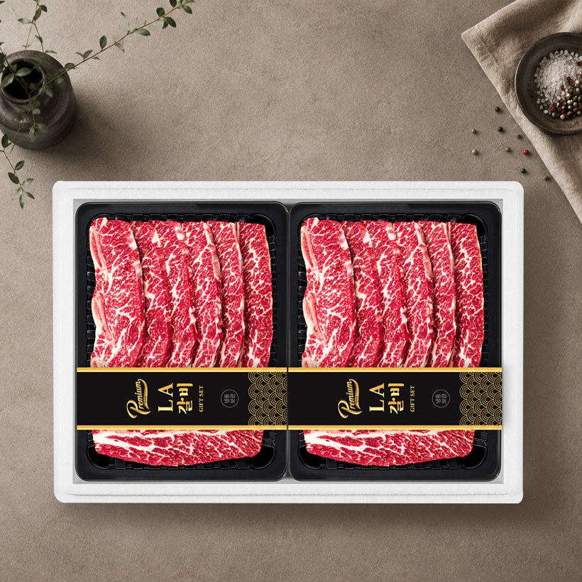 🥩 프리미엄 LA꽃갈비 선물세트 4kg