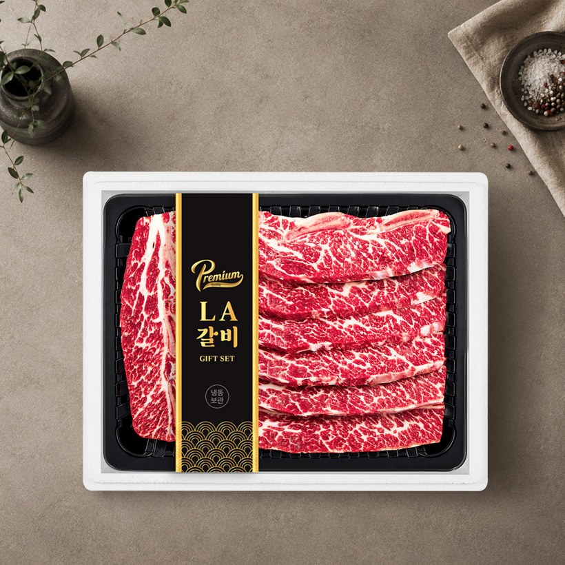 🥩 프리미엄 LA꽃갈비 선물세트 2kg
